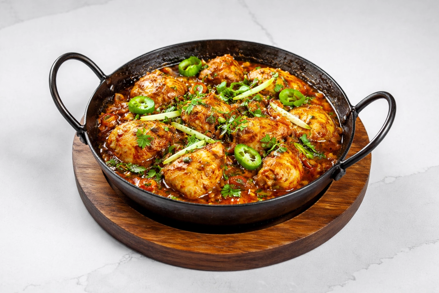 Authentic Chicken Karahi at Twist of TAJ NW Calgary